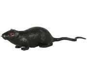Latex Ratte schwarz 10 cm mit roten Augen, Bild 1