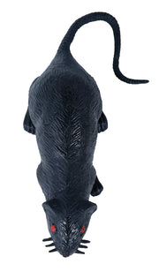 Latex Ratte schwarz 10 cm mit roten Augen, Bild 2