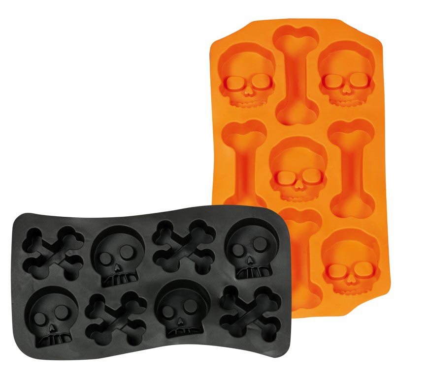 GP19042 – Skelett Horror Schädel Halloween Eiswürfelform – Farbe: Orange