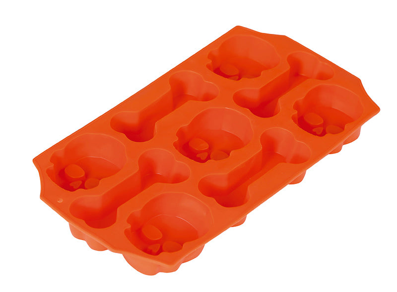 GP19042 – Skelett Horror Schädel Halloween Eiswürfelform – Farbe: Orange