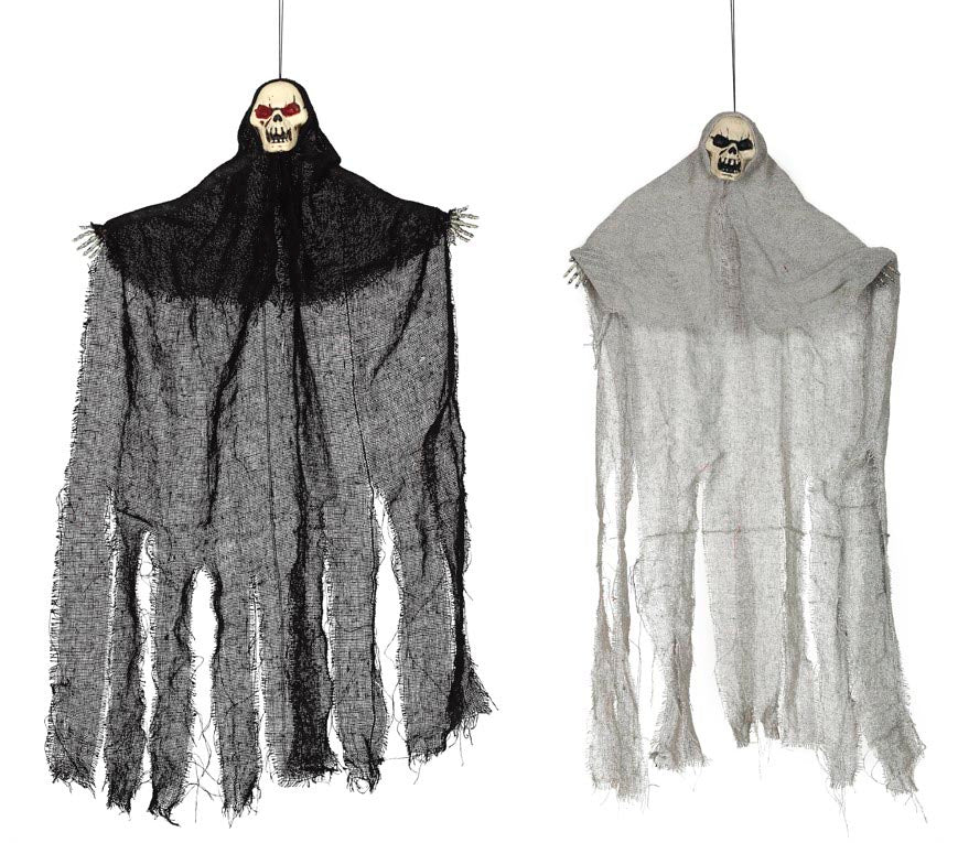 GP26385 – Skelett Geist Halloween Deko Gruselfigur – Farbe: Grau