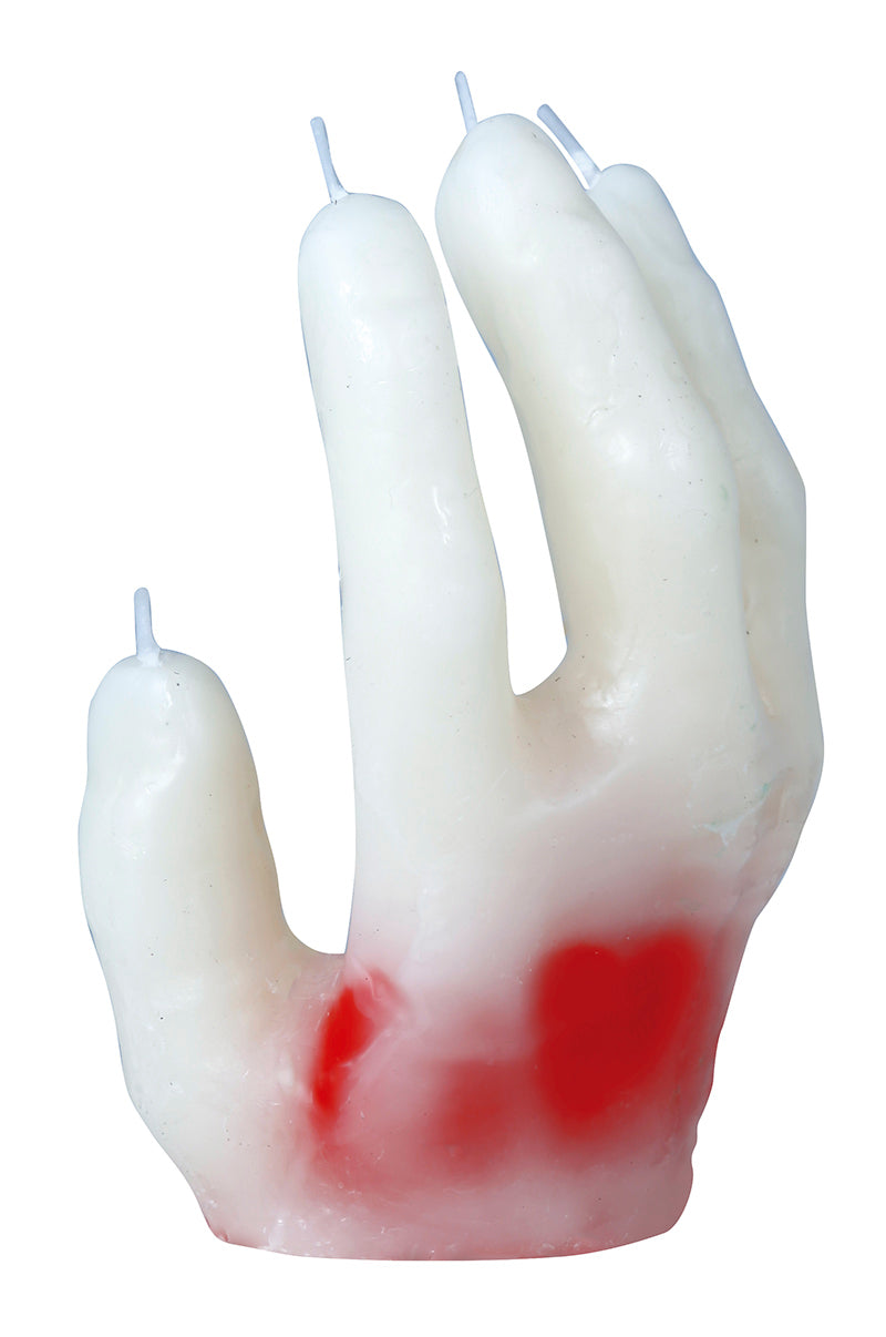 GP26437 – Halloween Skulptur Hand Kerze Horror Deko – Farbe: Beige