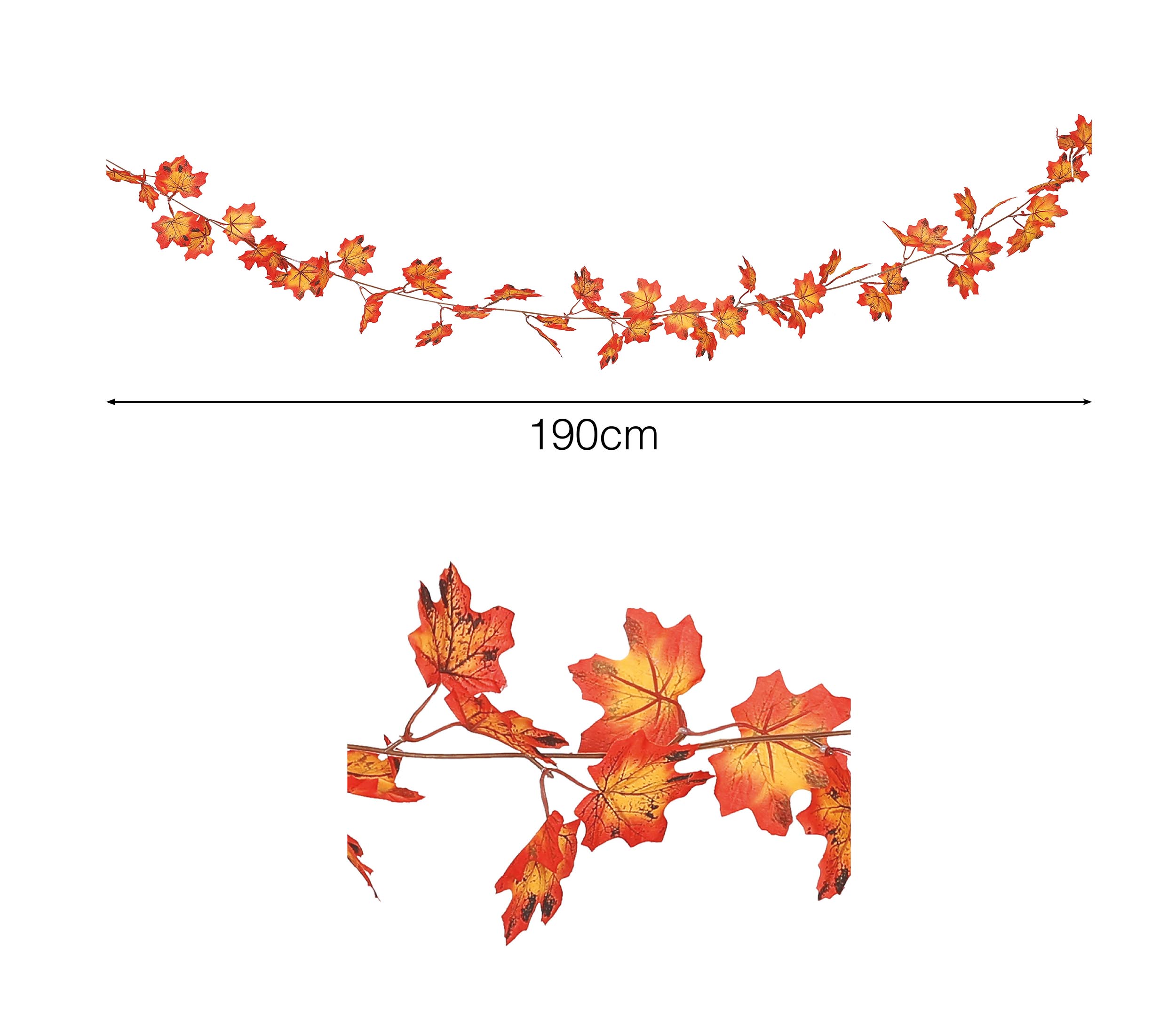 GP26475 – Halloween Ghirlande Orange Blätter 190cm – Farbe: Orange