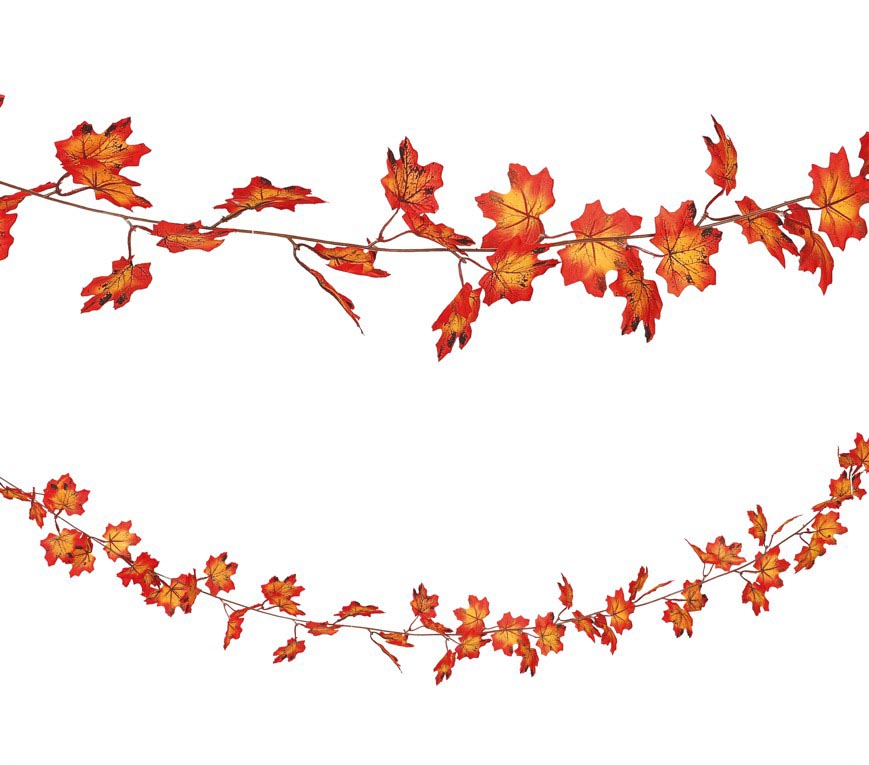 Herbstlaub Girlande 190 cm orange Herbstdeko