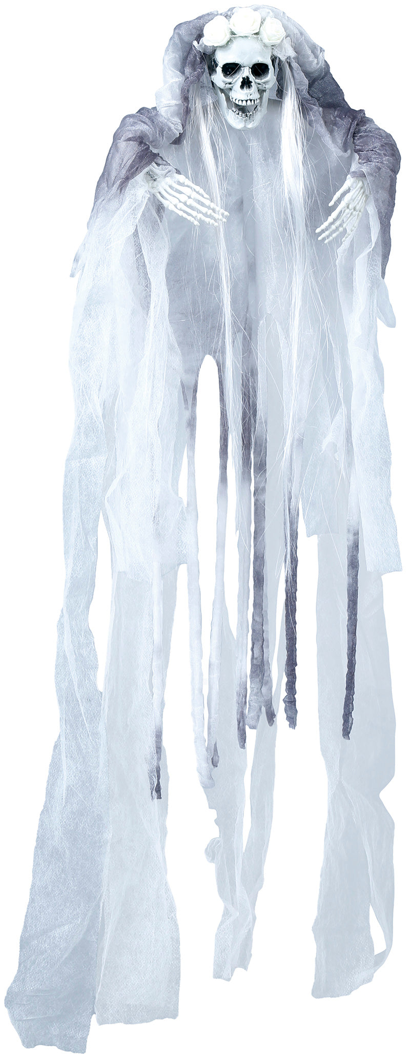 GP26488 – Skelett Geist Braut Halloween Deko Party – Farbe: Grau, Ansicht 2