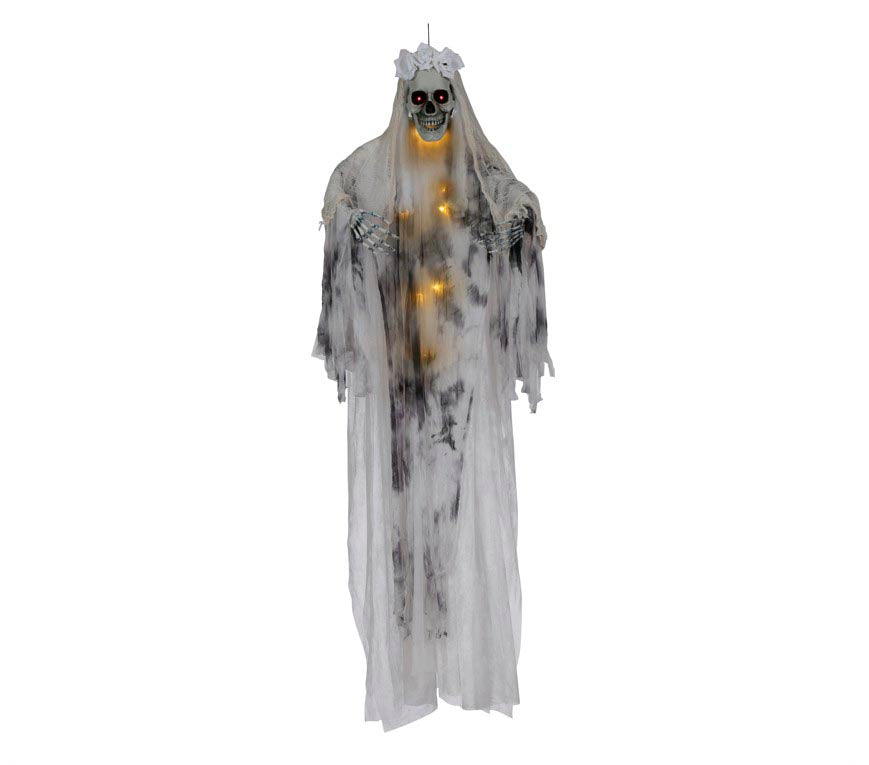 GP26511 – Skelett Halloween Hängefigur Braut Deko – Farbe: Grau