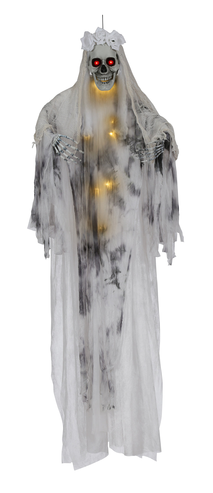 GP26511 – Skelett Halloween Hängefigur Braut Deko – Farbe: Grau, Ansicht 2