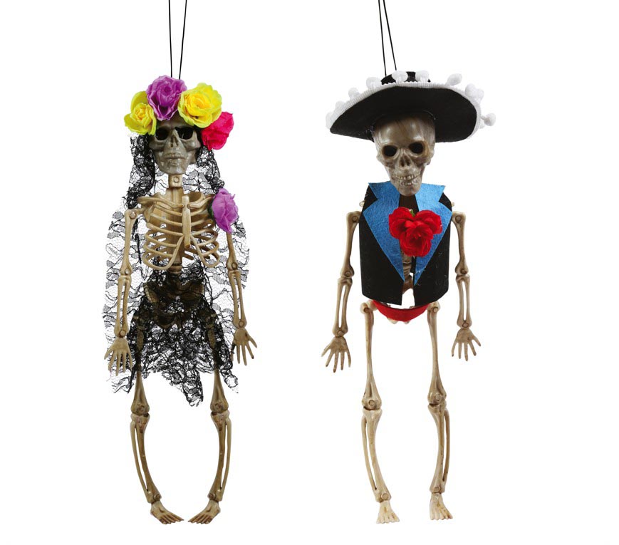 Mexikanische Skelett Hängefigur zufälliges Motiv