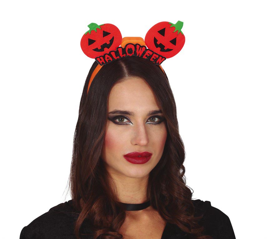 GP26569 – Halloween Kürbis Haarreif Accessoire – Farbe: Orange, Ansicht 2