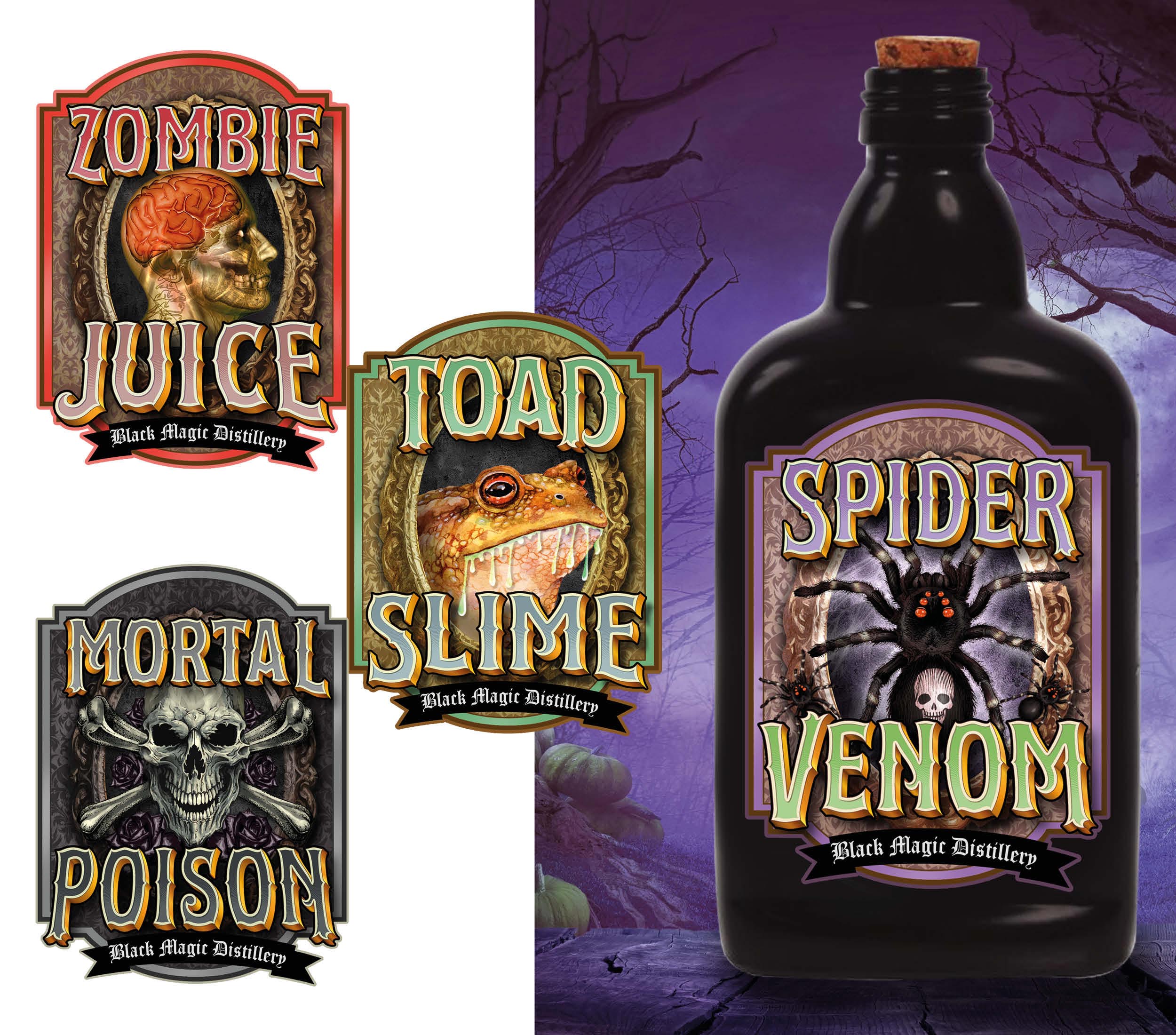 GP26571 – Halloween Grusel Etiketten Zombie Flasche – Farbe: Mehrfarbig