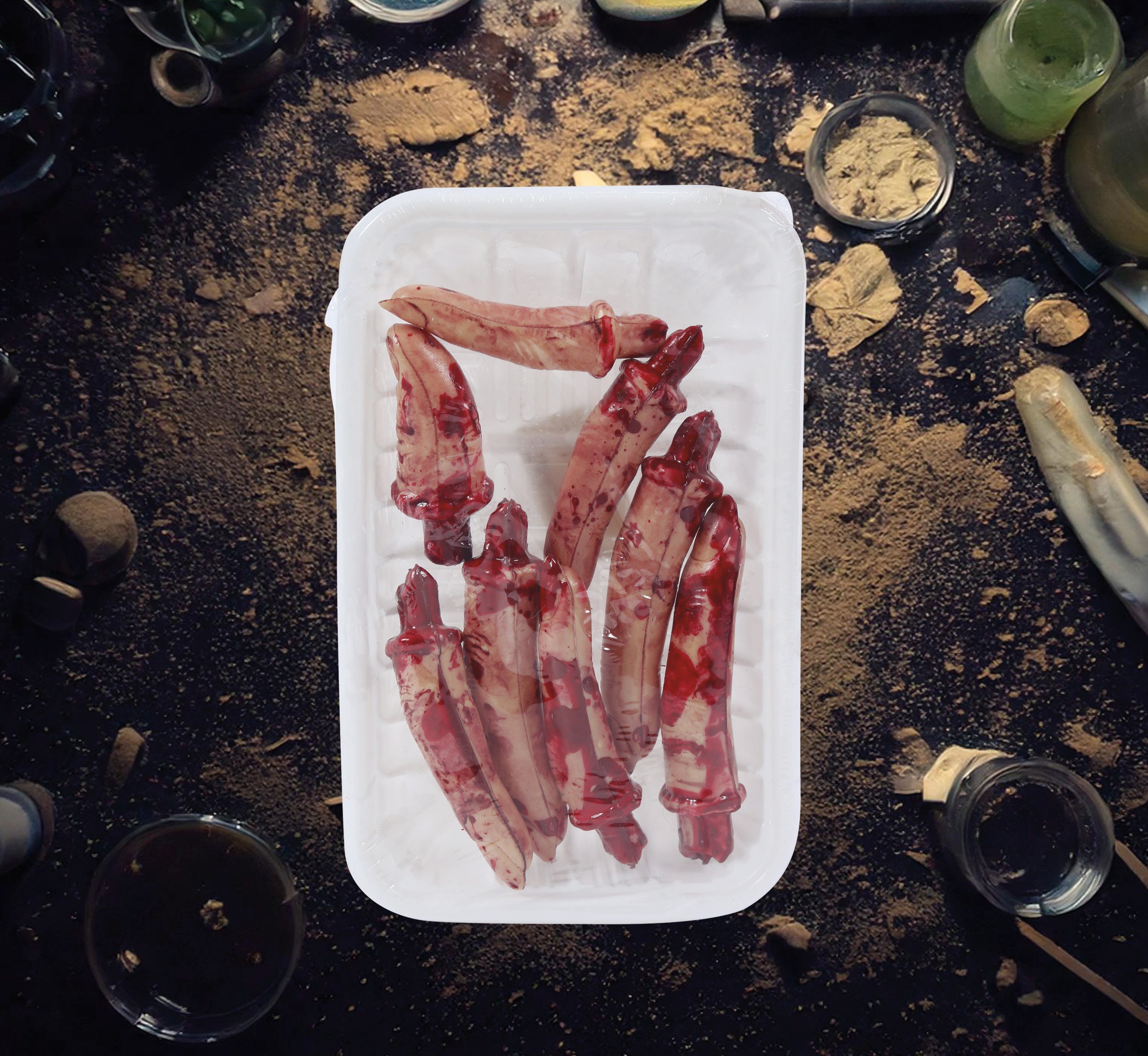 GP26572 – Halloween Finger Deko Blutige Geisterparty – Farbe: Natural