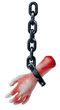 Blutige Hand an Kette Hängefigur 40 cm