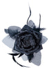 GP26635 – Halloween Haaraccessoire Schwarze Blume 19 – Farbe: Schwarz