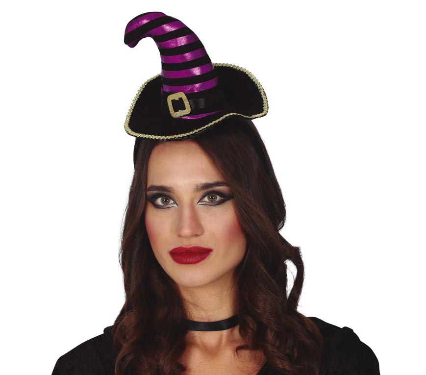 GP26636 – Hexen Zauberhut Haarreif Halloween – Farbe: Lila, Ansicht 2