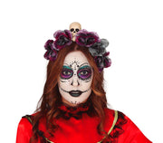 Catrina Blumen Haarreif für Damen mit Totenkopf, Bild 2