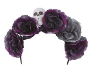 Catrina Blumen Haarreif für Damen mit Totenkopf, Bild 3