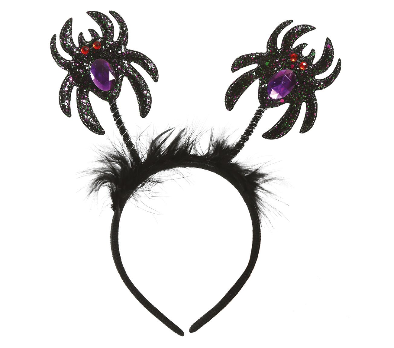 GP26645 – Halloween Tiere Haarreif Schwarze Spinnen – Farbe: Schwarz