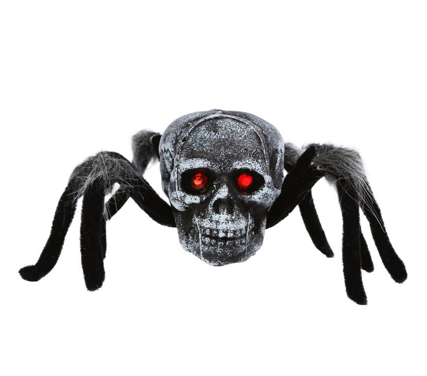 Totenkopf Spinne 34 cm Halloween Deko