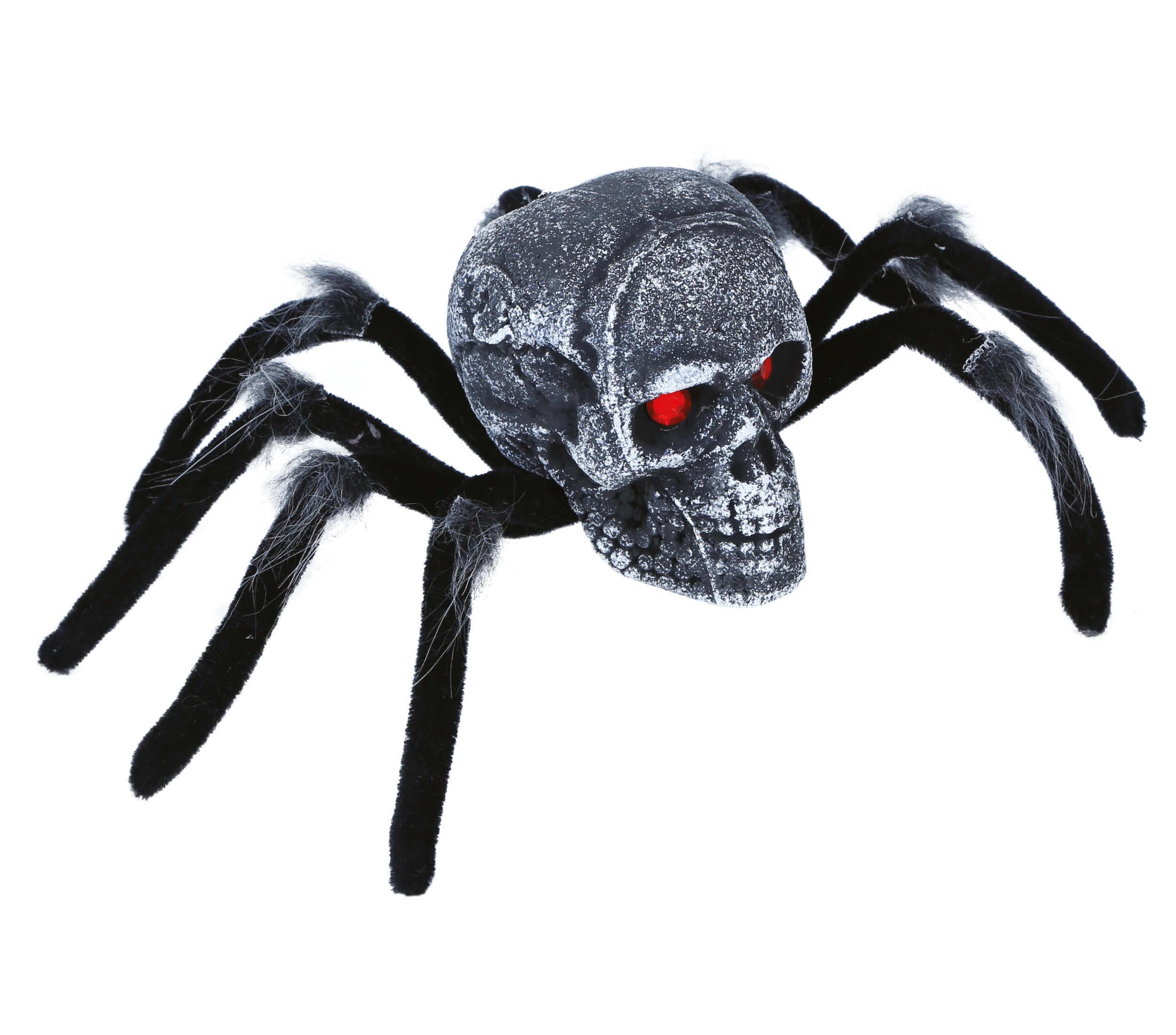 GP26656 – Tier Spinne Schädel Halloween Deko – Farbe: Grau