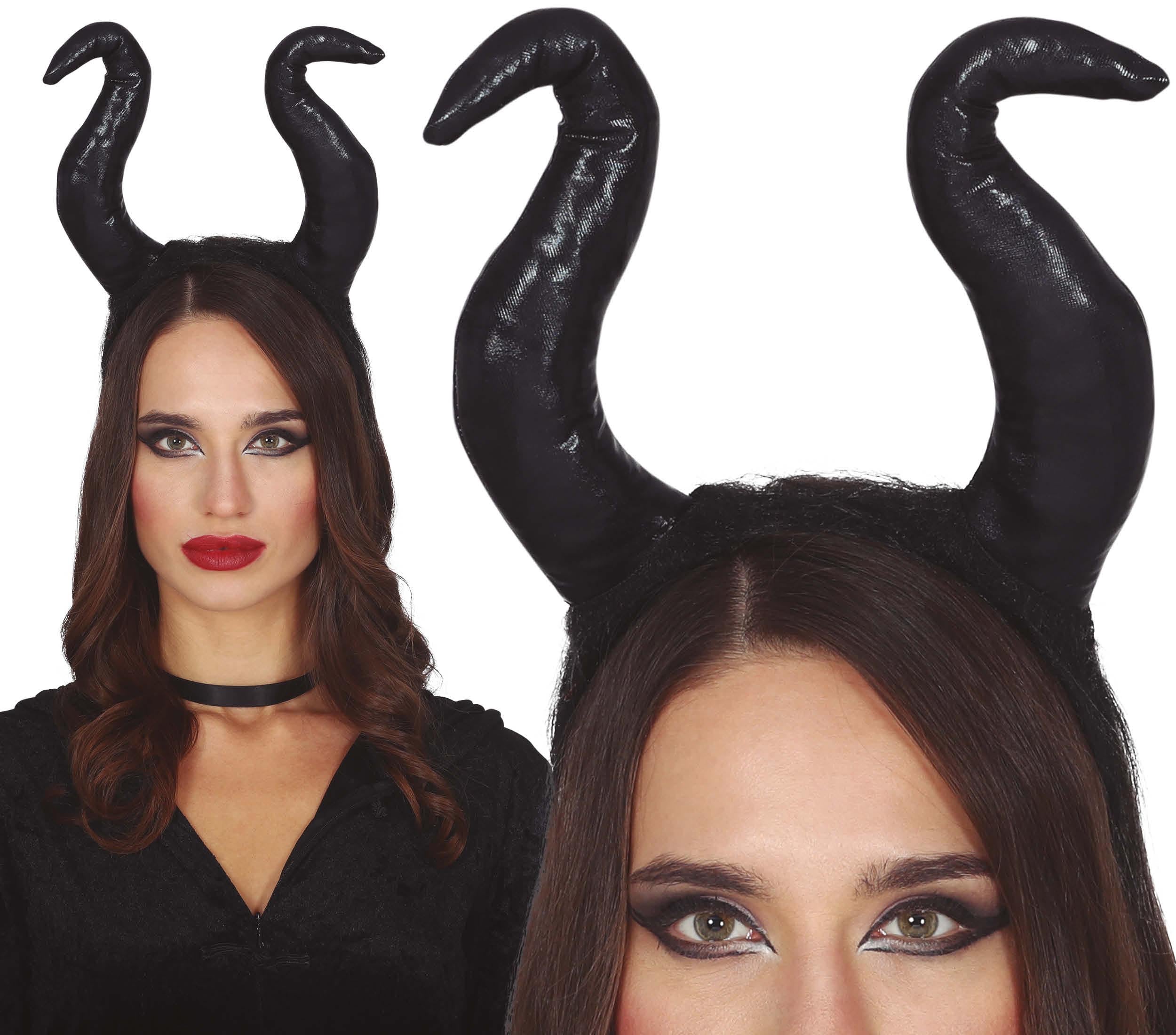 GP26672 – Märchenhafte Fee Horn Haarreif – Farbe: Schwarz