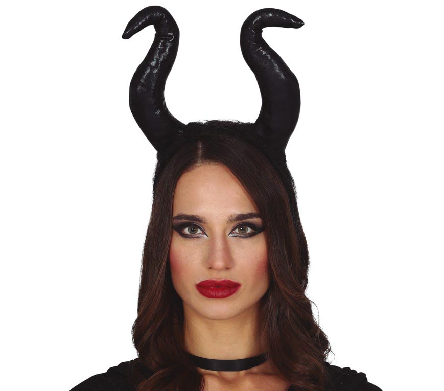 GP26672 – Märchenhafte Fee Horn Haarreif – Farbe: Schwarz, Ansicht 2