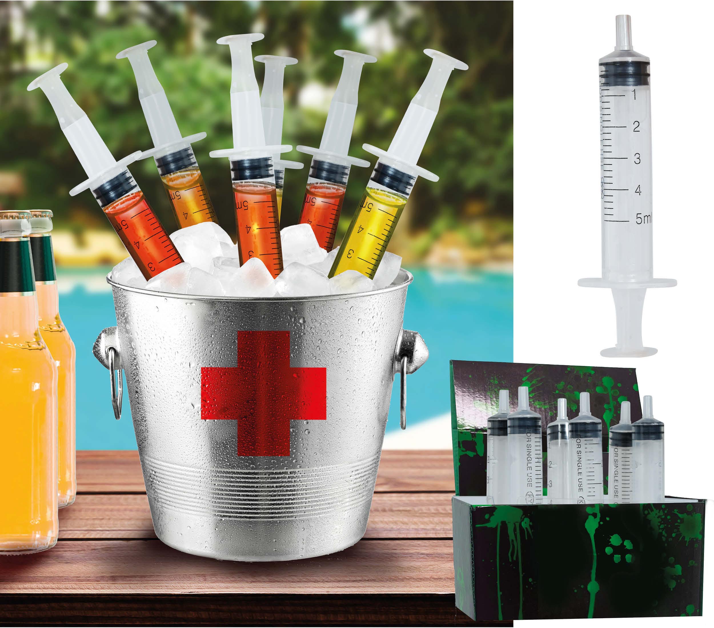 GP26684 – Ärzte Karneval Spritzen Requisiten – Farbe: Mehrfarbig