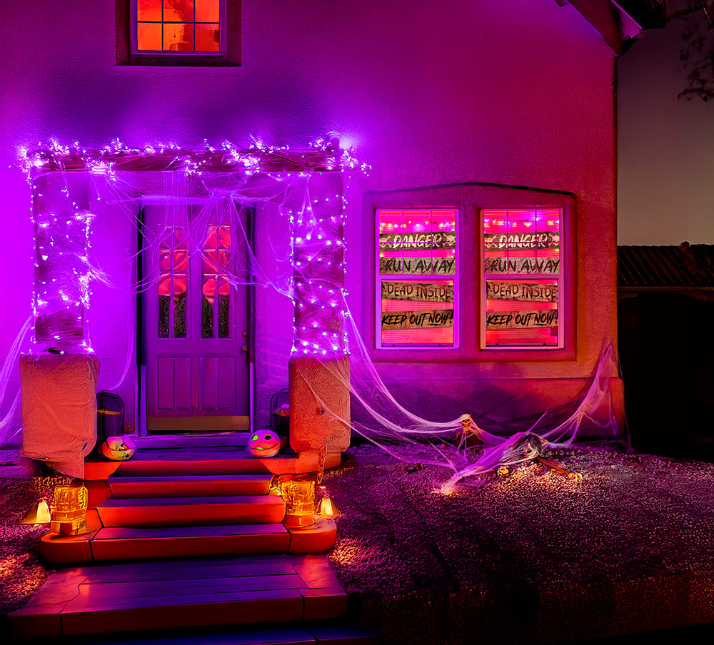 GP26685 – Halloween Fensterposter Skelett Warnung – Farbe: Mehrfarbig
