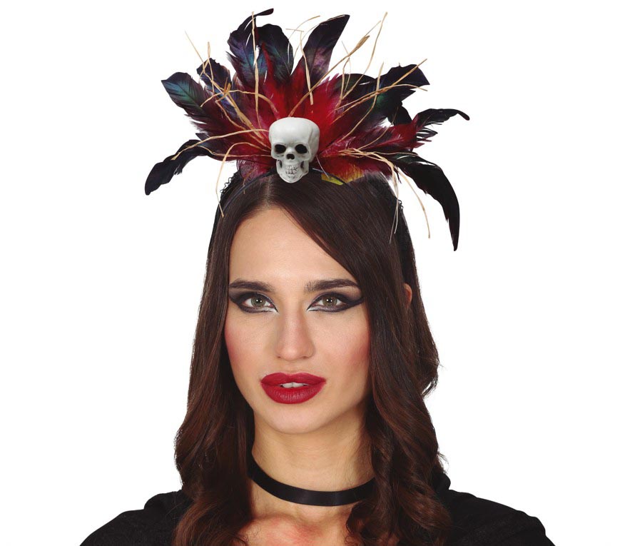 GP26717 – Voodoo Hexe Halloween Haarreif Mit – Farbe: Mehrfarbig