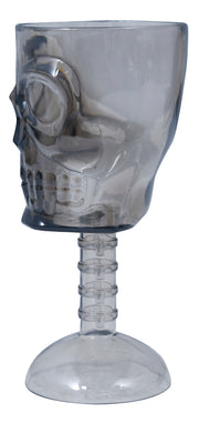 Totenkopf Kelch 18 cm schwarz transparent, Bild 3