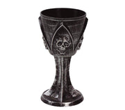 Totenkopf Kelch 19 cm schwarz Vampir, Bild 1