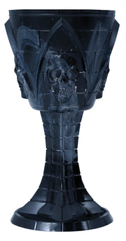 Totenkopf Kelch 19 cm schwarz Vampir, Bild 2