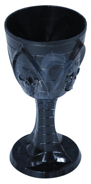 Totenkopf Kelch 19 cm schwarz Vampir, Bild 3