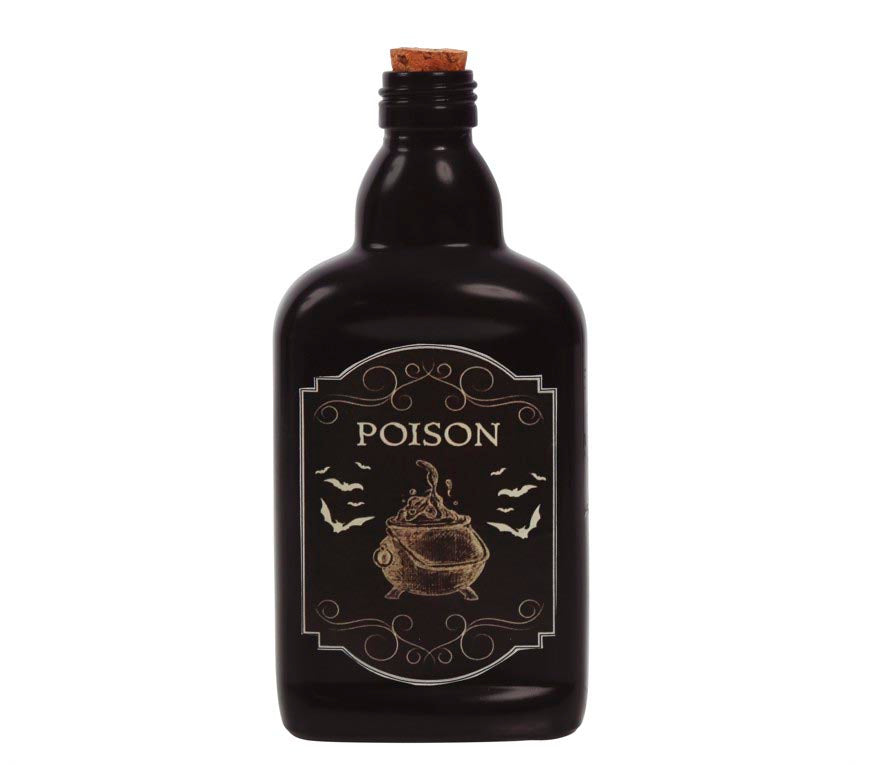 GP26762 – Halloween Giftflaschen Vintage Dekoration – Farbe: Schwarz