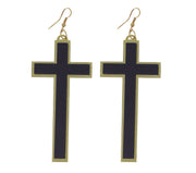 Kreuz Ohrringe für Damen 9 cm Nonne, Bild 3