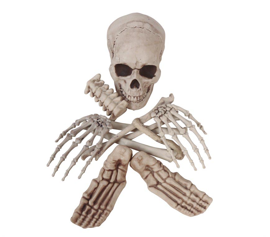 Skelett Knochen Set 12 teilig Halloween