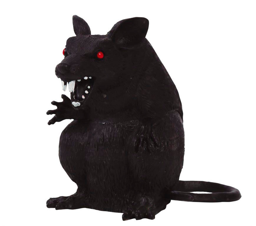 GP26773 – Halloween Dekofigur Gruselige Ratte – Farbe: Schwarz