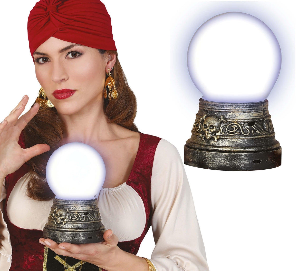 GP26775 – Halloween Wahrsagerkugel Mystische Kristall – Farbe: Weiß