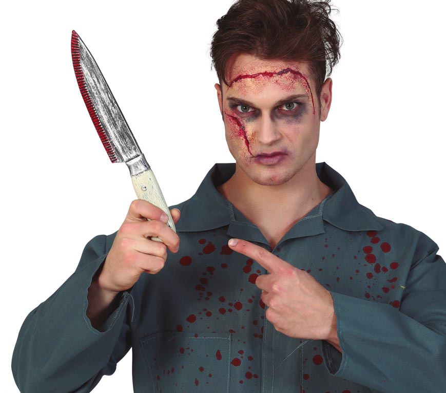 GP26779 – Koch Halloween Messer Blutig Schreck – Farbe: Silber, Ansicht 2