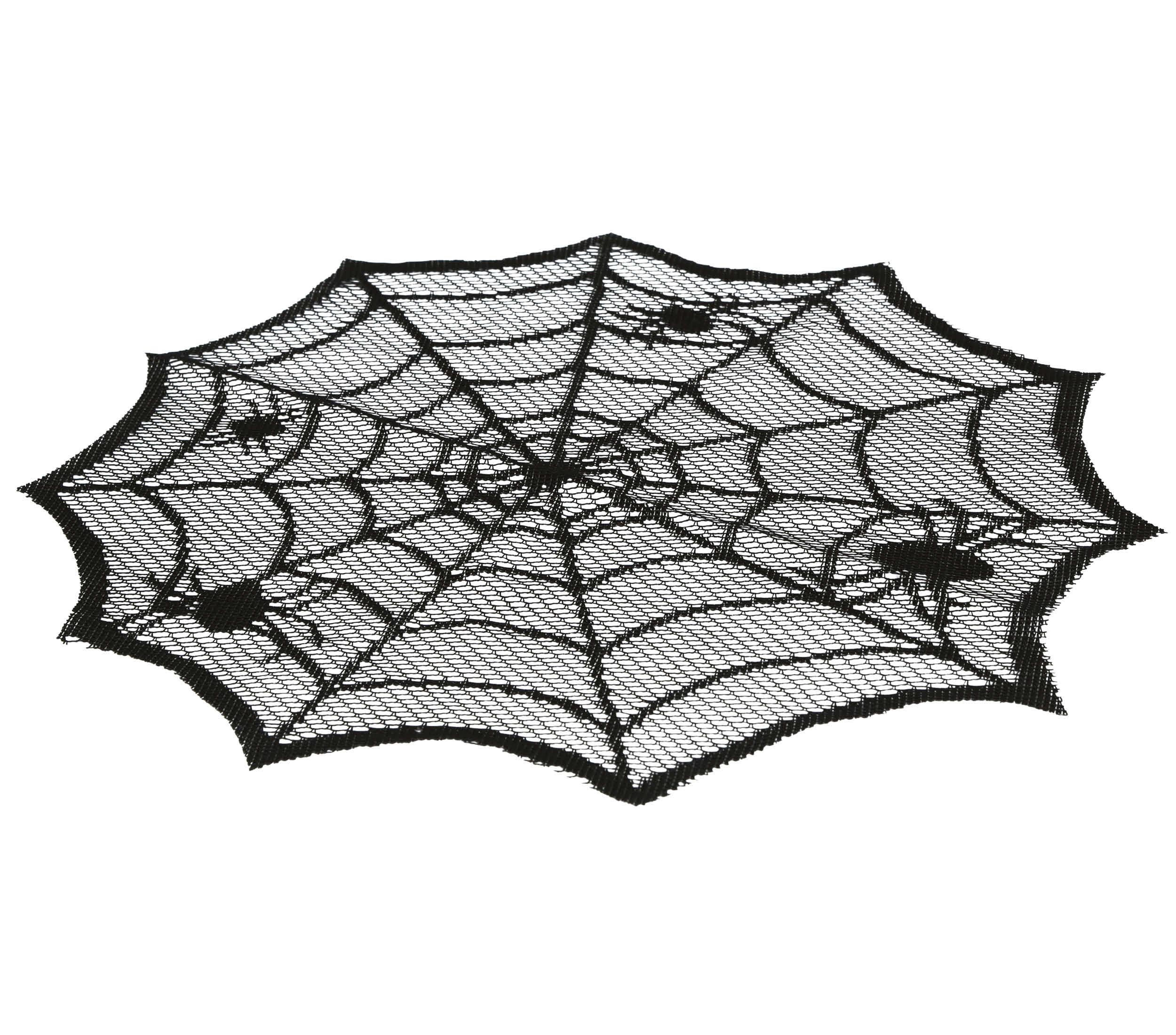 GP26822 – Halloween Spinnennetz Tischdeko Spitze – Farbe: Schwarz