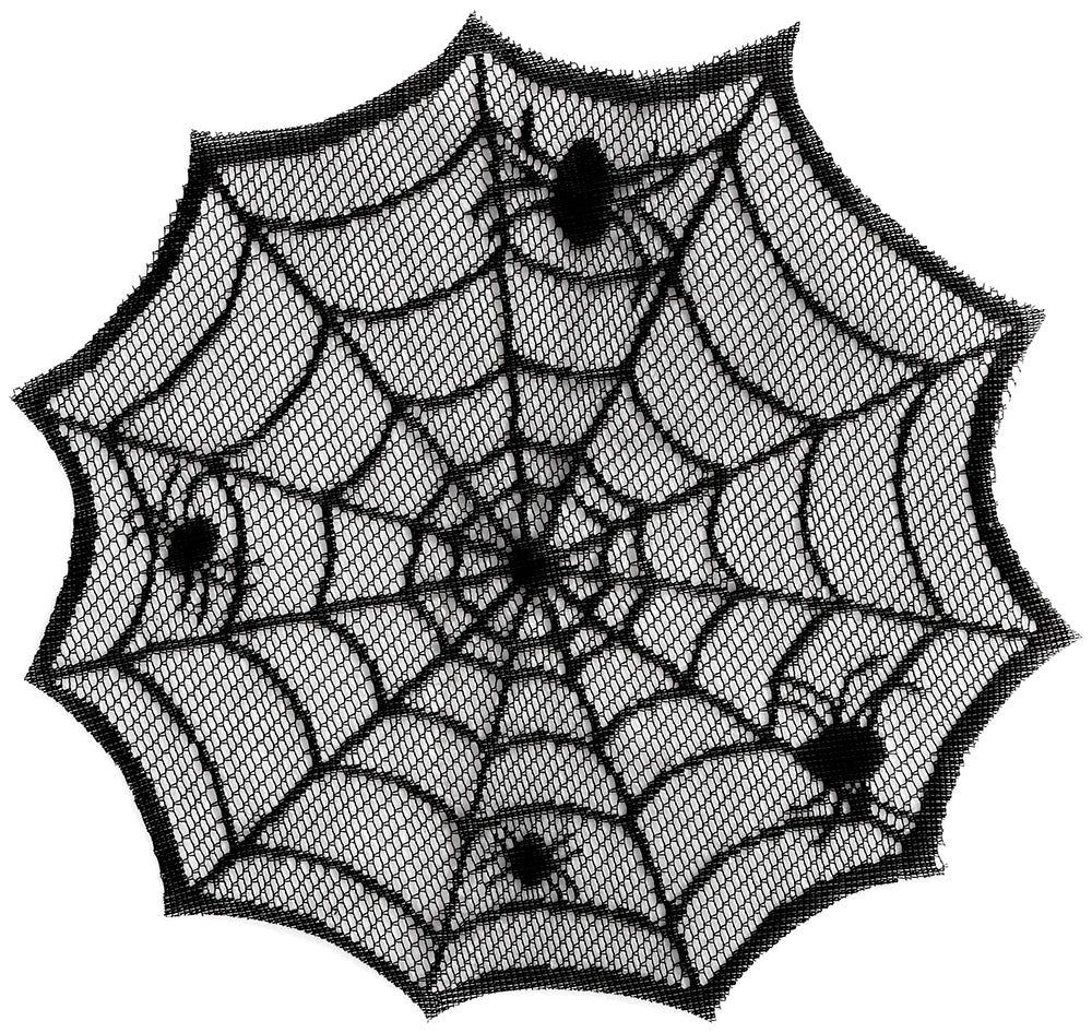 GP26822 – Halloween Spinnennetz Tischdeko Spitze – Farbe: Schwarz