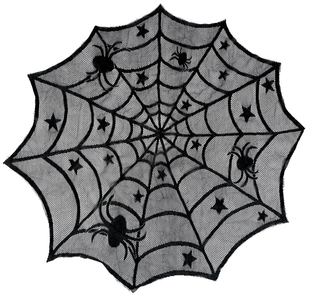 GP26823 – Halloween Spinnennetz Dekoration Tisch – Farbe: Schwarz
