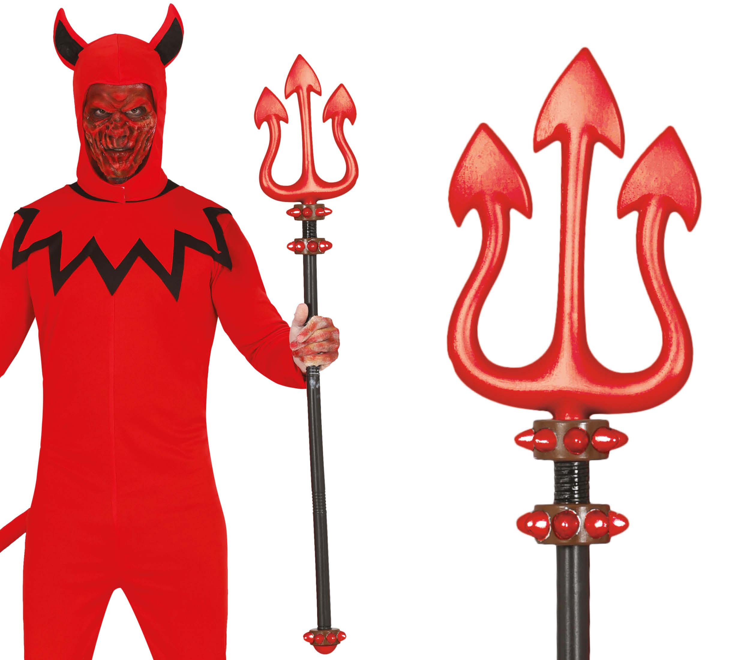 GP26857 – Dämon Dreizack Halloween Rot Teufel – Farbe: Mehrfarbig