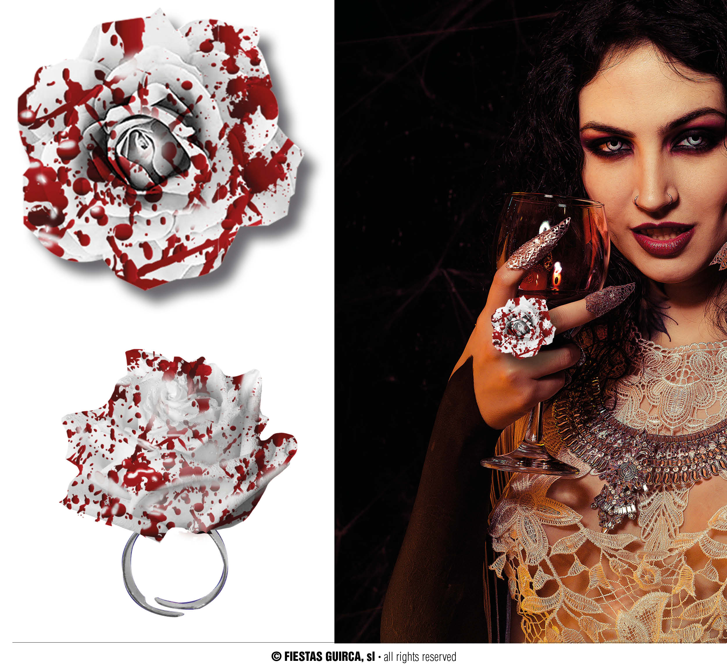GP26882 – Halloween Blüte Rot Blut Tropfen Gruselig – Farbe: Mehrfarbig