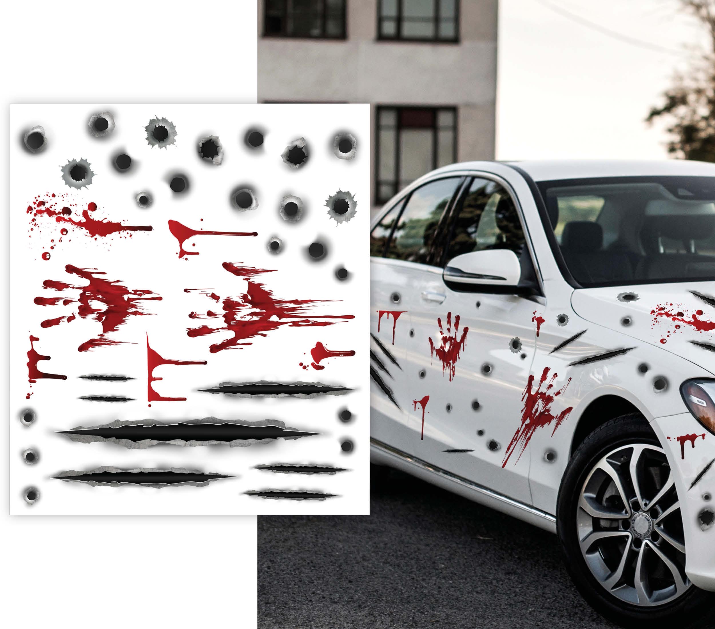 GP26898 – Halloween Autoaufkleber Deko – Farbe: Mehrfarbig