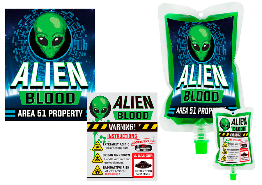 GP26903 – Halloween Blutbeutel Alien Monster – Farbe: Mehrfarbig, Ansicht 2