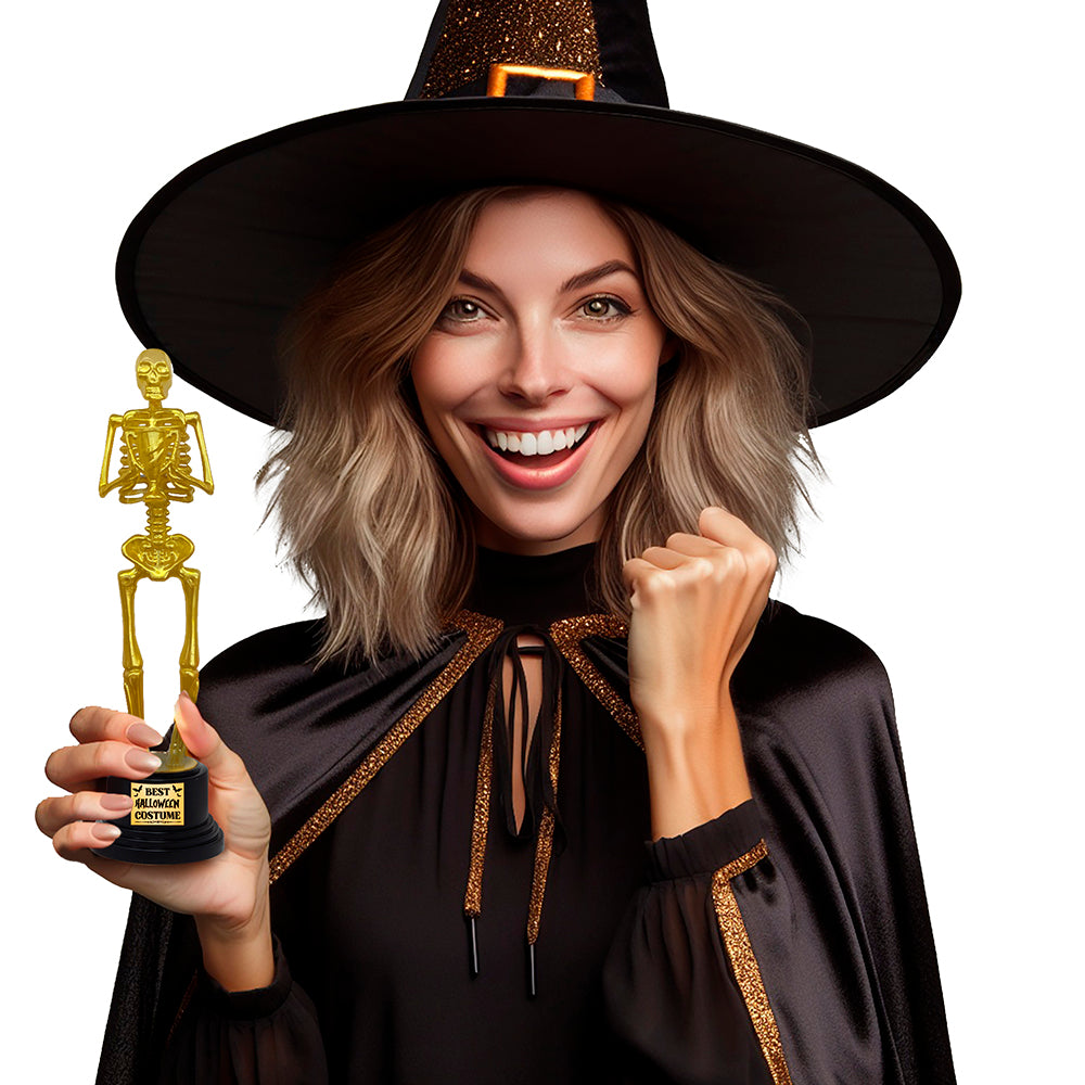 GP26910 – Halloween Skelett Trophäe Preis Statue – Farbe: Mehrfarbig