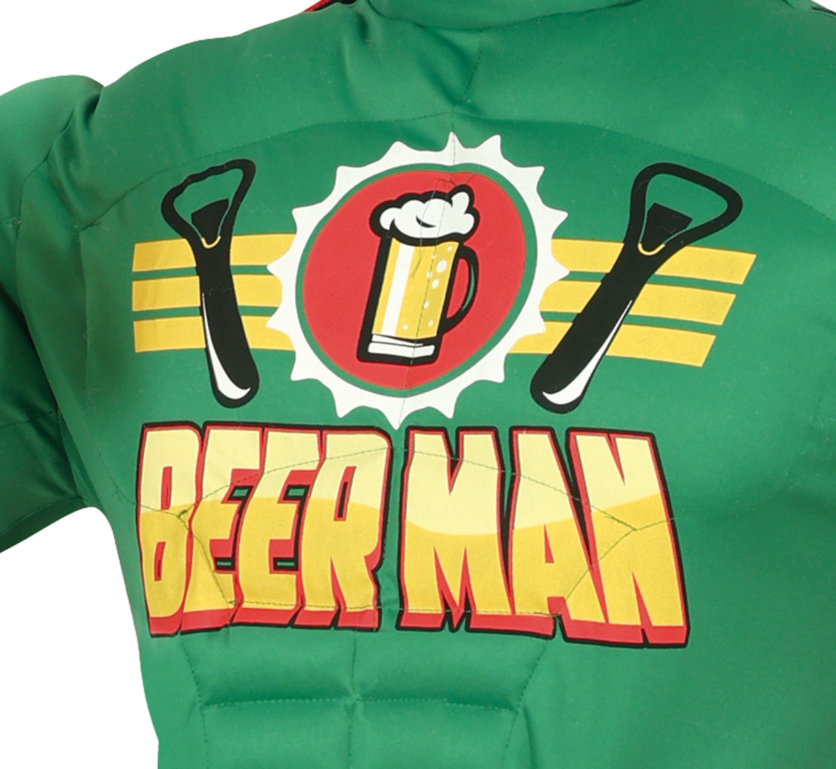 GP86014 – Bier Superheld Kostüm für Herren mit Umhang – Größe: 52 - 54 (L) – Farbe: Grün