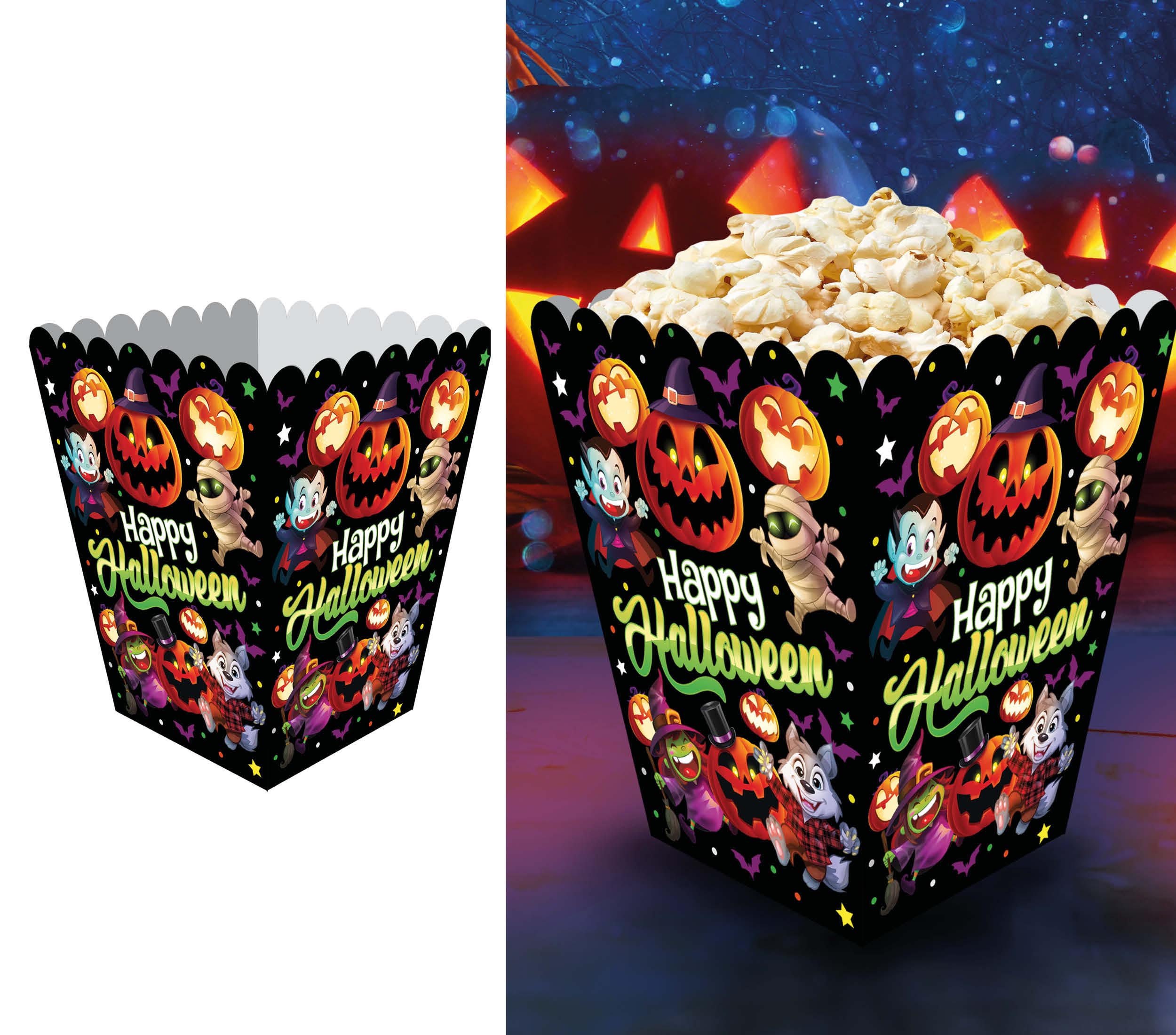 GP26921 – Halloween Popcorn Monster Mitternachtsfreude – Farbe: Mehrfarbig