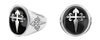 GP26932 – Mittelalterlicher Kreuzring Halloween – Farbe: Schwarz