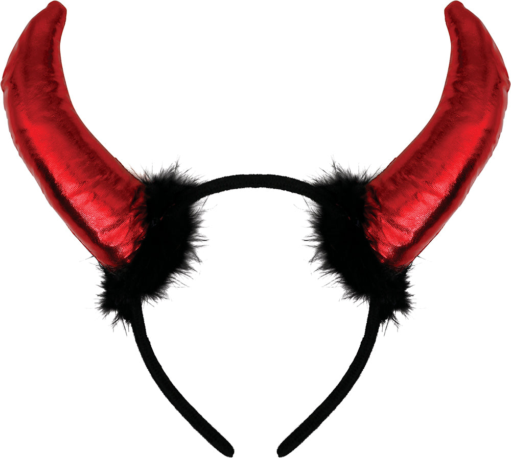 GP26934 – Halloween Dämonen Teufelshörner Haarreif – Farbe: Rot, Schwarz
